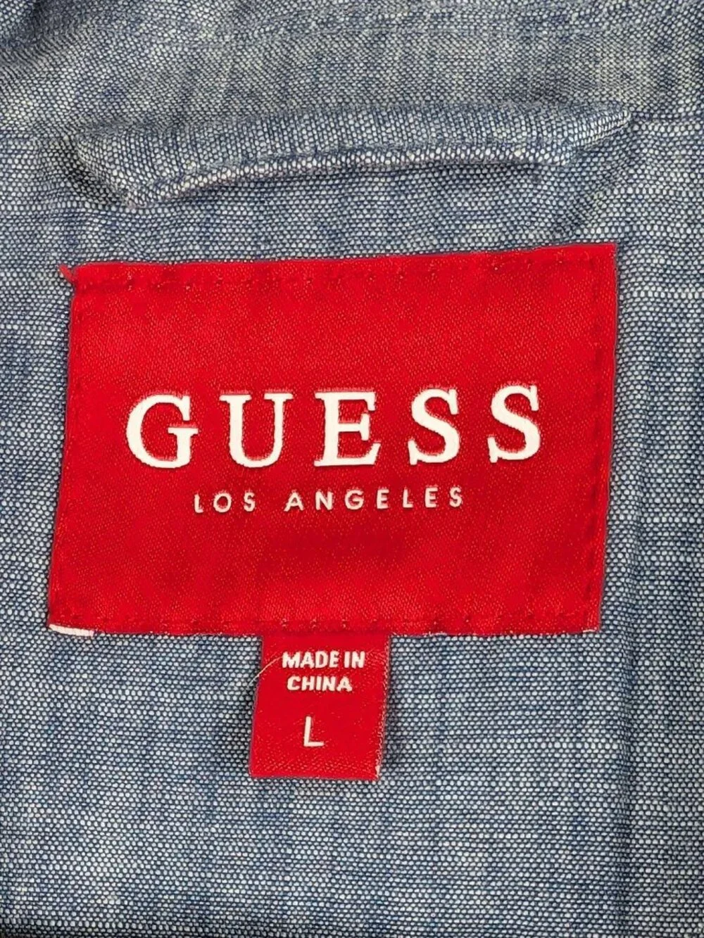 Guess Blazer Jacket Lightweight 2 Button Blue Lined Cotton Classic Men's L